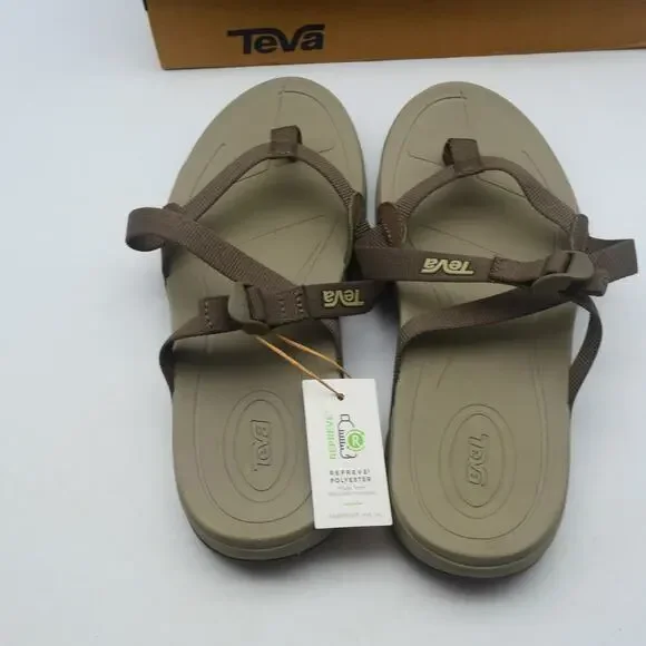 NEW Teva Women's 6 Ascona Flip Flops Sandals Chocolate Chip Brown Hiking - Picture 8 of 10